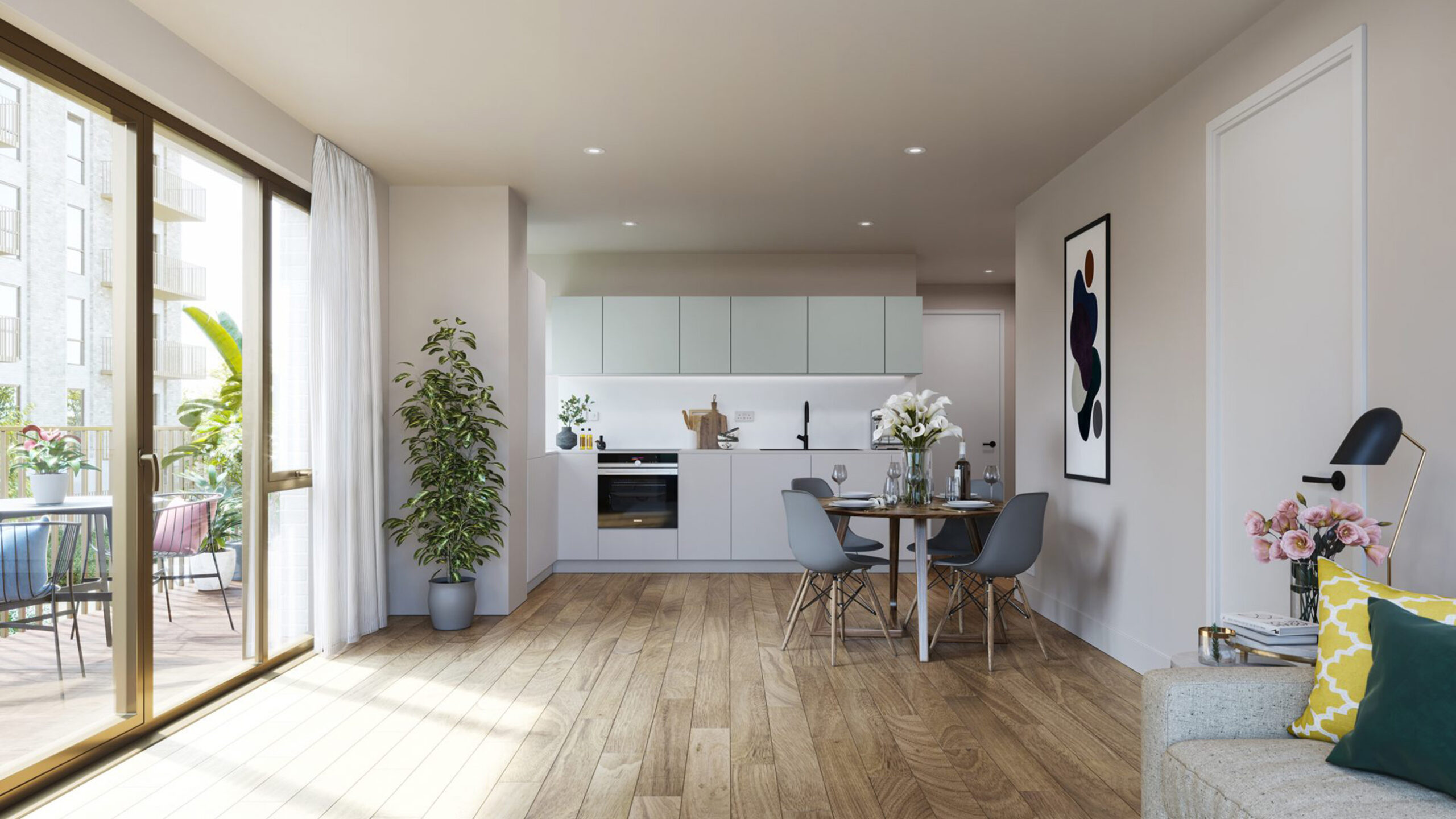 211 KitchenLiving View 1 Flat Type 210 web scaled