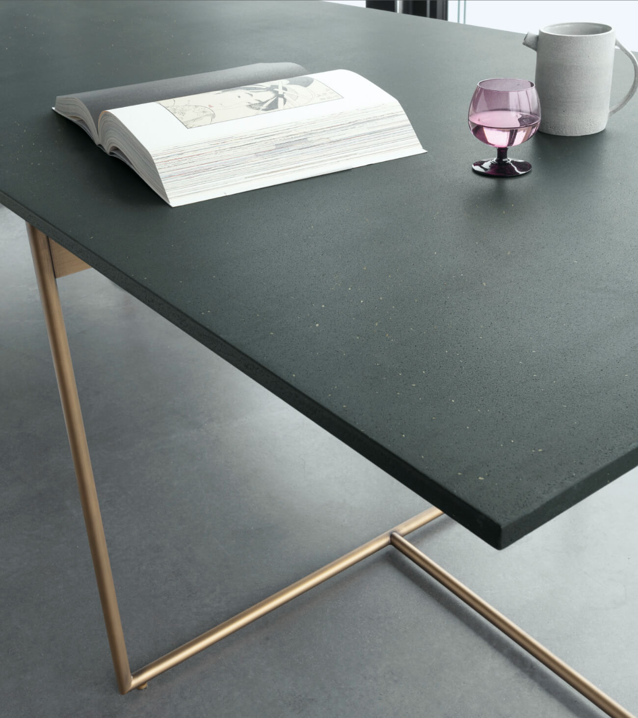 Tavolo Alamo verde dettaglio