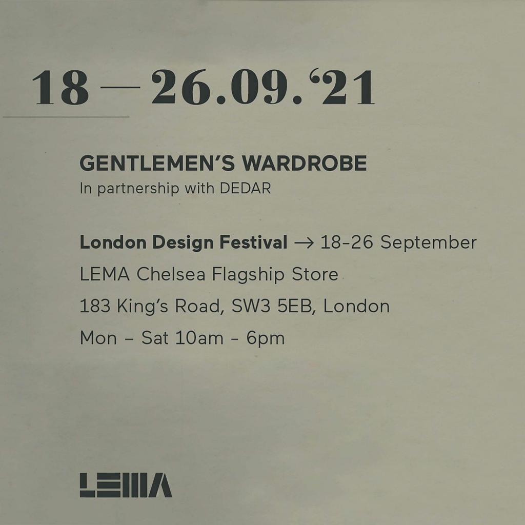 LEMA @ LONDON DESIGN FESTIVAL 2021